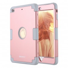 LONTECT  Apple iPad Mini 4 Case Hybrid Heavy Duty Shockproof Full-Body Protective Case Dual Layer PC and TPU cover shell color Rose Gold