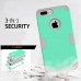 iPhone 7 Plus Case, LONTECT Hybrid Heavy Duty Shockproof Full-Body Protective Case with Dual Layer [Hard PC+ Soft Silicone] Impact Protection for Apple iPhone 7 Plus - Teal/Grey