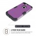 iPhone 7 Plus Case, Lontect Hybrid Heavy Duty Shockproof Full-Body Protective Case with Dual Layer [Hard PC+ Soft Silicone] Impact Protection for Apple iPhone 7 Plus - Purple/Black