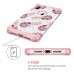 Lontect Compatible iPhone XS Max Case Floral 3 in 1 Heavy Duty Hybrid Sturdy Armor High Impact Shockproof Protective Cover Case for Apple iPhone XS Max 6.5" Display, Pineapple/Rose Gold